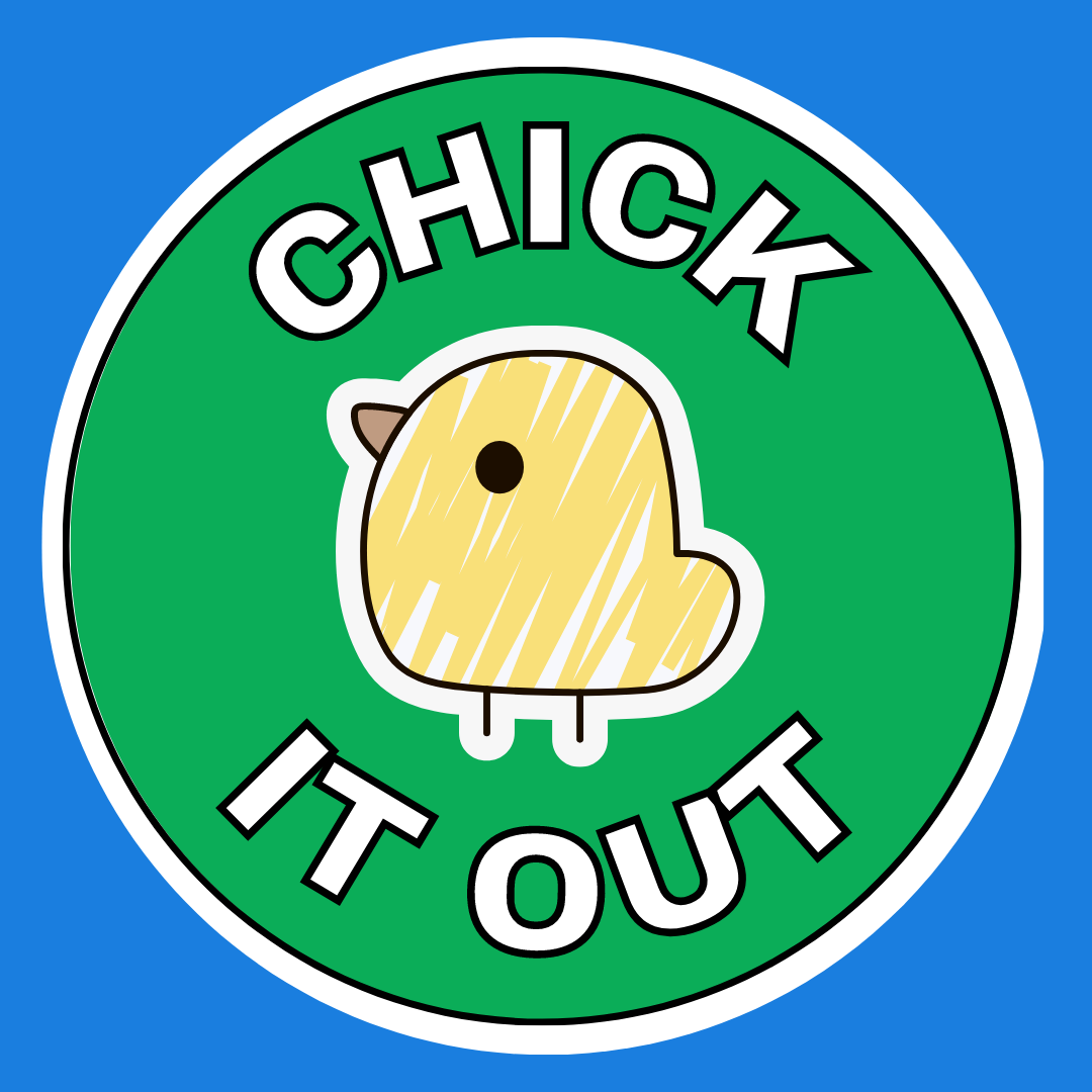 clip art with chick saying chick it out